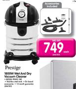 Prestige 1800W Wet And Dry Vacuum Cleaner(PRWD-180)