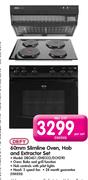 Defy 60mm Slimline Oven, Hob & Extractor Set