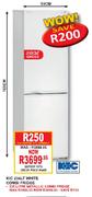 KIC 238LT White Combi Fridge-Each