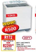  Defy 10Kg White Twin Tub Washing Machine-Each