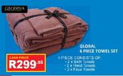 Global 6 Piece Towel Set-Each