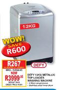 Defy 13Kg Metallic Top Loader Washing Machine-Each