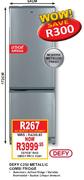 Defy C250 Metallic Combi Fridge-Each