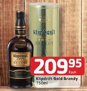 Klipdrift Gold Brandy-750ml Each