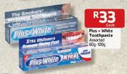 Plus+ White Toothpaste - 60gm Each