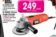 Black & Decker 900W 115mm Angle Grinder (KG 915-Q5)