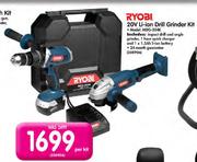 Ryobi 20V Li-ion Drill Grinder Kit (MDG-204K)