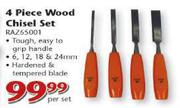 Razor 4 Piece Wood Chisel Set(RAZ65001)-Per Set