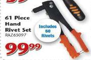 Razor 61 Piece Hand Rivet Set(RAZ65097)
