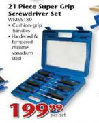 Worksman 21 Piece Super Grip Screwdriver Set(WMSS180)-Per Set