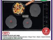 Defy Gemini Solid Plate Hob-Each
