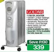 Goldair 9 Fin Oil Heater-Each