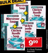 House Brand 5 x Soup Packets Assorted Buy 5 For Only  