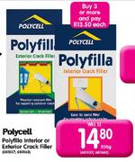 Polycell Polyfilla Interior or Exterior Crack Filler-500gm Each