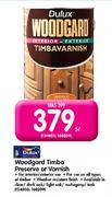 Dulux Woodgard Timba Preserve or Varnish-5Ltr