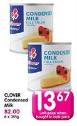 Clover Condensed Milk-6x385gm