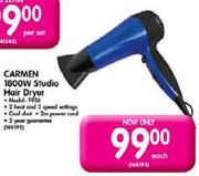 Carmen 1800W Studio Hair Dryer(1936)-Each