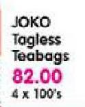 Joko Tagless Teabags-4 x 100's