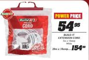 Build It Extension Cord-5m x 10amp White