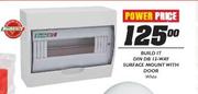Build It Din-DB 12 Way Surface Mount With Door White