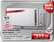 Defy Electronic Grill Microwave-34 Ltr (DMO343)