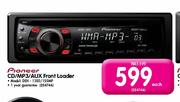 Pioneer CD/MP3/AUX Front Loader (DEH-1350/155MP)-Each