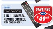 Dixon 4 In 1 Universal Remote Control-Each