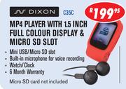 Dixon MP4 Player With 1.5 Inch Full Colour Display & Micro SD Slot (C35C)-Each