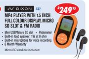 Dixon MP4 Player With 1.5 Inch Full Colour Display,Micro SD Slot And FM Radio (C42)-Each