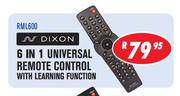 Dixon 6 In 1 Universal Remote Control (RML600)-Each