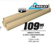 Marley Pipes E-Spec Underground Pipe-110mmx6.0m Each
