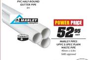 Marley Pipes Upvc E-Spec Plain Waste Pipe-40mmx6.0m Each