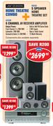 Dixon 5 Speaker Home Theatre Set (KM300)+6 Channel AV Receiver Amplifier (AV3388)