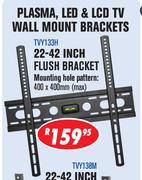 Plasma, LED & LCD TV Wall Mount Brackets 22-42 Inch Flush Bracket (TVY133H)-400x400mm (Max)