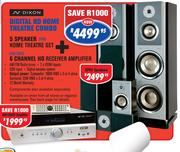 Dixon 5 Speaker Home Theatre Set (SP90) + 6 Channel HD Receiver Amplifier (AV6136HD)