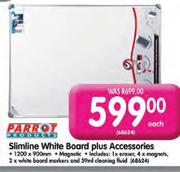 Parrot Products Slimline White Board Plus Accessories-1200 x 900mm