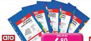 Aro Indexes and Dividers-Jan-Dec Printed Tabs per pack