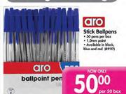 Aro Stick Ballpens-50 pens per box