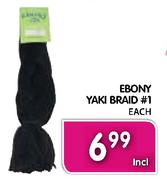 Ebony Yaki Braid #1-Each