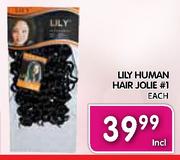 Lily Human Hair Jolie #1-Each