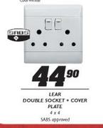 Lear Double Socket + Cover Plate-4x4