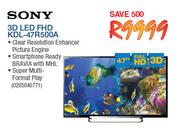 Sony 3D LED FHD-47"(KDL-47R500A)