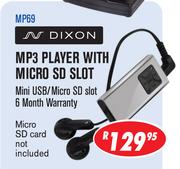 Dixon MP3 Player With Micro SD Slot(MP69)-Each