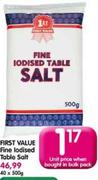 First Value Fine Lodised Table Salt-40X500gm 