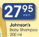 Johnson's Baby Shampoo 200ml-Each