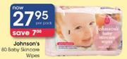 Johnson's 80 Baby Skincare Wipes-Per Pack
