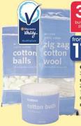 Zig Zag Cotton Wool 100g-Per Pack