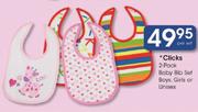 2-Pack Baby Bib Set Boys, Girls Or Unisex-Per Set