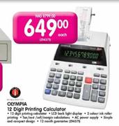 Olympia 12 Digit Printing Calculator Each