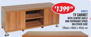 TV Cabinet With Centre Shelf&Cupboard Space On Either Side 120x40x45Cm 9106TV